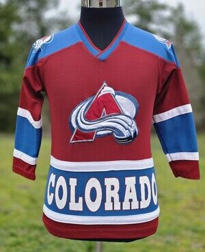 Vintage Colorado Avalanche Youth NHL Jersey Stitched Small Medium Kids 90s Rare